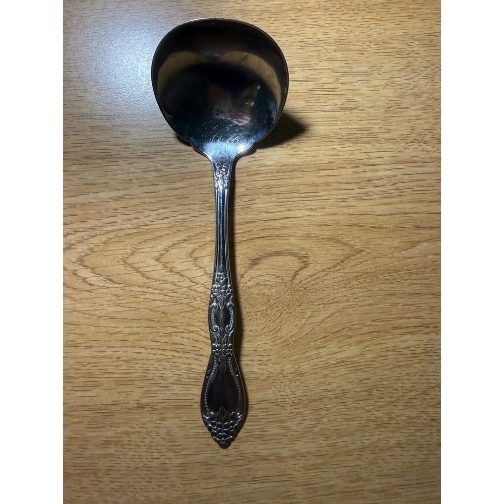 Vtg 1972 Oneida Huntington Stainless Serving Spoon 7.25" Solid Tablespoon
